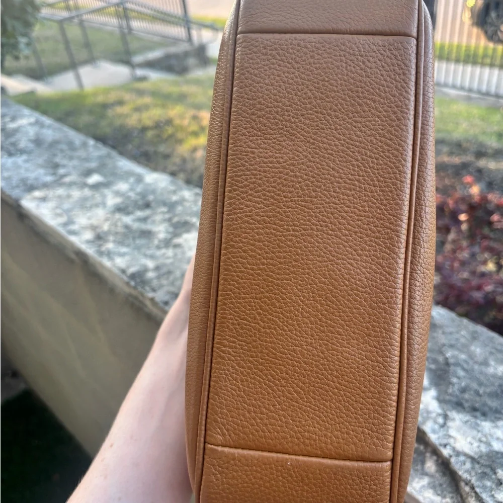 Coach Brown Leather Hobo Bag - Signature Silver Hardware - Picture 3 of 4